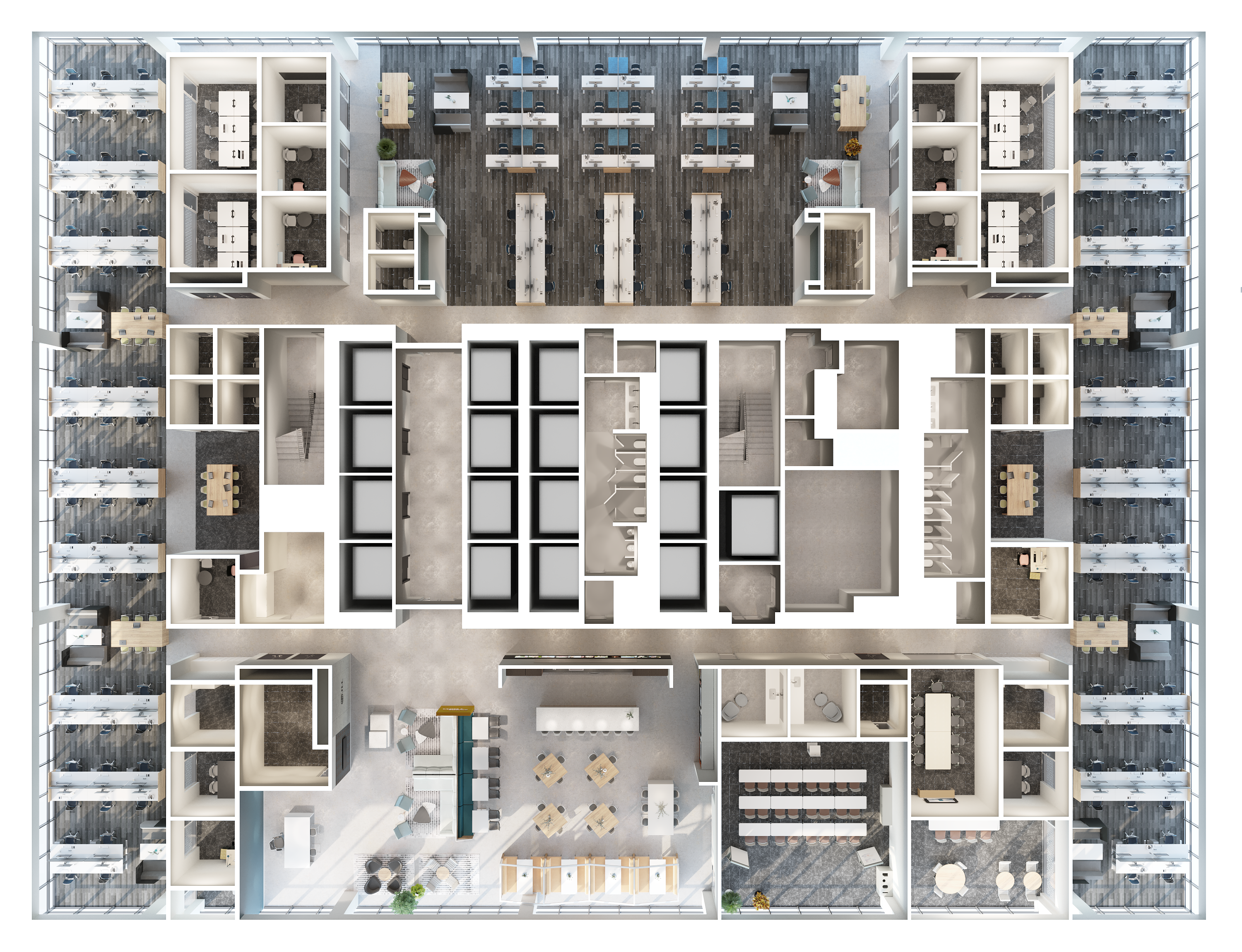 3D Floor Plan - Commercial Office